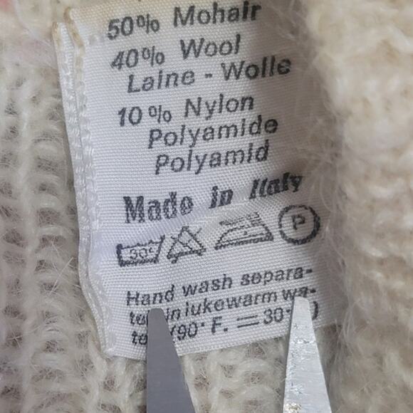 Vtg The Broadway Open Front Cardigan Sweater Made In Italy - Picture 6 of 6